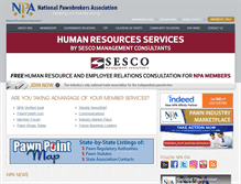 Tablet Screenshot of nationalpawnbrokers.org